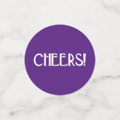 Paarse Art Deco Birthday-zinnen Confetti (Kleine voorkant)