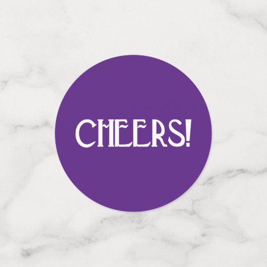 Paarse Art Deco Birthday-zinnen Confetti (Kleine voorkant)