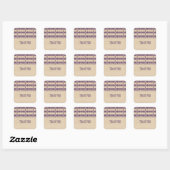 Paarse Art Deco Border Dank u Stickers (Vel)