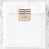 Paarse Art Deco Border Dank u Stickers (Tas)