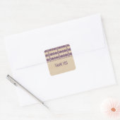 Paarse Art Deco Border Dank u Stickers (Envelop)