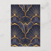 Paarse  Art Deco bruiloft Informatiekaartje (Achterkant)