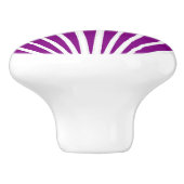 Paarse Art Deco Ontwerp Keramische Knop (Zijkant)
