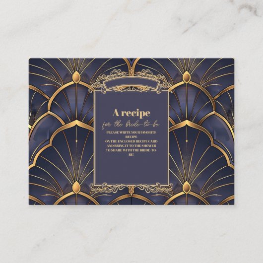 Paarse  Art Deco Vrijgezellenfeest Informatiekaartje (Voorkant)