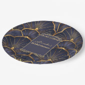 Paarse  Art Deco Vrijgezellenfeest Papieren Bordje (Gekanteld)