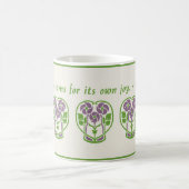 Paarse Art Nouveau Bloemen Koffie Mok (Center)