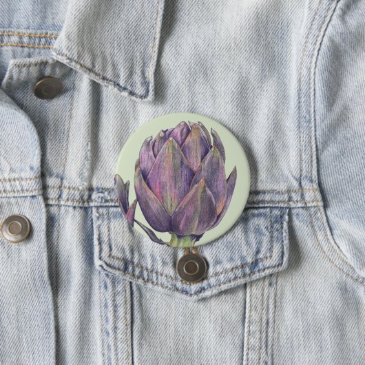 Paarse Artichoke Green Round Button (In situ)