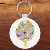 Paarse Artichoke Sleutelhanger (Voorkant)