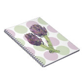 Paarse Artichoke stippen notebook Notitieboek (Rechterzijde)