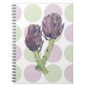 Paarse Artichoke stippen notebook Notitieboek (Voorkant)