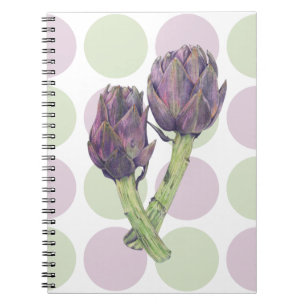 Paarse Artichoke stippen notebook Notitieboek