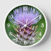 Paarse Artichoke Thistle Head Floral (Voorkant)