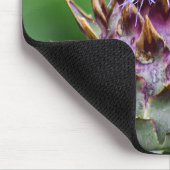 Paarse Artichoke Thistle Head Floral Muismat (Hoek)