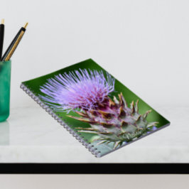 Paarse Artichoke Thistle Head Floral Notitieboek