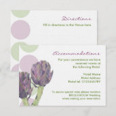 Paarse Artichokken Huwelijks Enclosure Kaarten (Voorkant / Achterkant)