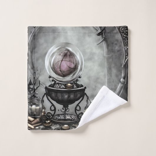 Paarse artikelen met kraanband en witscooters Bad Handdoek (Wasdoekje)