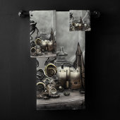 Paarse artikelen met kraanband en witscooters Bad Handdoek