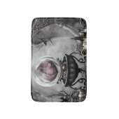 Paarse artikelen met kraanband en witscooters Badmat (Voorkant Verticaal)