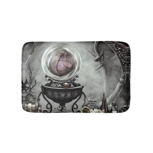  Paarse artikelen met kraanband en witscooters Badmat (Voorkant)