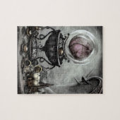 Paarse artikelen met kraanband en witscooters Legpuzzel (Horizontaal)