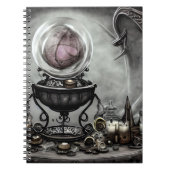  Paarse artikelen met kraanband en witscooters Notitieboek (Voorkant)