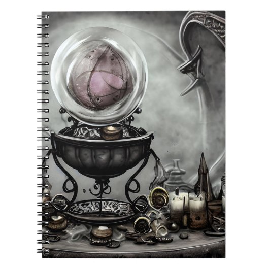  Paarse artikelen met kraanband en witscooters Notitieboek (Voorkant)