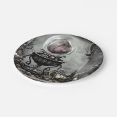  Paarse artikelen met kraanband en witscooters Papieren Bordje (Gekanteld)