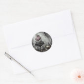  Paarse artikelen met kraanband en witscooters Ronde Sticker (Envelop)