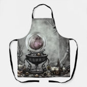 Paarse artikelen met kraanband en witscooters Schort (Voorkant)