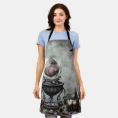 Paarse artikelen met kraanband en witscooters Schort (Gedragen)