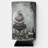 Paarse artikelen met kraanband en witscooters Seltzer Blikjeskoeler (Achterkant)