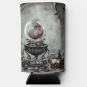 Paarse artikelen met kraanband en witscooters Seltzer Blikjeskoeler (Voorkant)