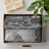 Paarse artikelen met kraanband en witscooters Tissuepapier (Geschenk)