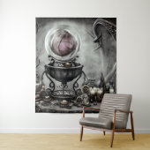  Paarse artikelen met kraanband en witscooters Wandkleed (In situ)