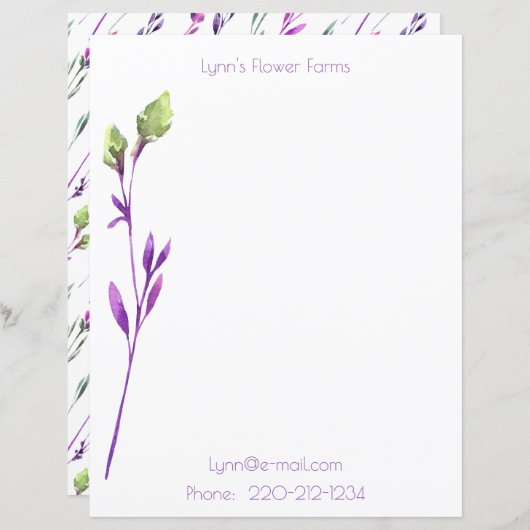 Paarse artikelen voor persoonlijk of professioneel (Voorkant / Achterkant)