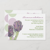 Paarse Artisjokken Huwelijks Enclosure Kaarten (Voorkant / Achterkant)