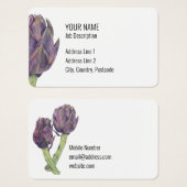 Paarse artisjokken Profielkaart Visitekaartje (Voorkant /achterkant)