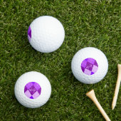 Paarse Arygle met witte stiksels Golfballen (Insitu Gras)
