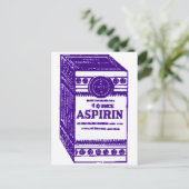 Paarse Aspirine Briefkaart (Staand voorkant)