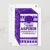 Paarse Aspirine Briefkaart (Voorkant / Achterkant)