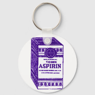 Paarse Aspirine Sleutelhanger