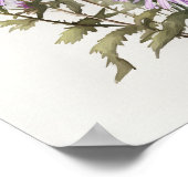 Paarse Aster Bloem Kunstprint Poster (Hoek)