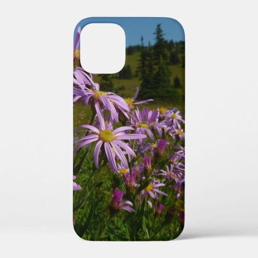 Paarse Aster Bloemen bij Mount Rainier Case-Mate iPhone Case (Achterkant)