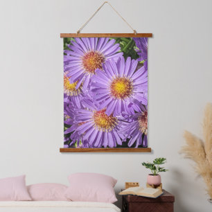Paarse Aster Bloemen Bloemstuk Hangend Wandkleed