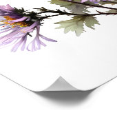 Paarse Aster Flower Art Print Poster (Hoek)