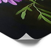 Paarse Aster Flower Art Print Poster (Hoek)