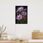 Paarse Aster Flower Art Print Poster (Keuken)