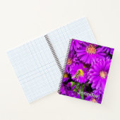 Paarse Aster Flower Journal - gepersonaliseerd Notitieboek (Binnen)
