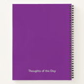 Paarse Aster Flower Journal - gepersonaliseerd Notitieboek (Achterkant)