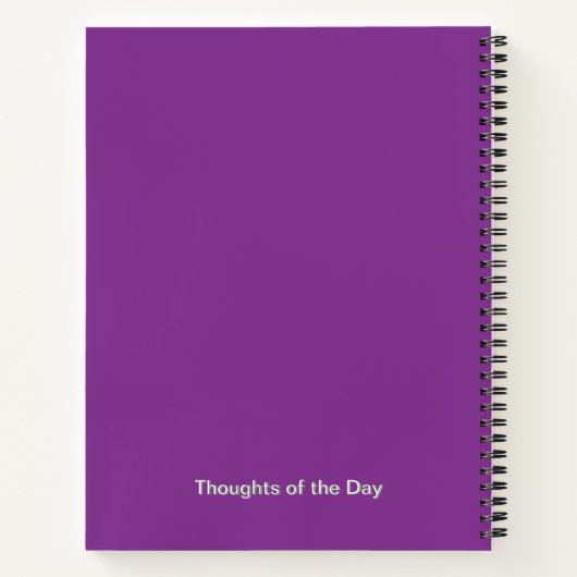 Paarse Aster Flower Journal - gepersonaliseerd Notitieboek (Achterkant)